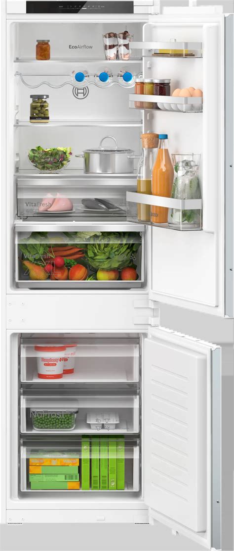 Kin86vse0 Built In Fridge Freezer With Freezer At Bottom Bosch Gb