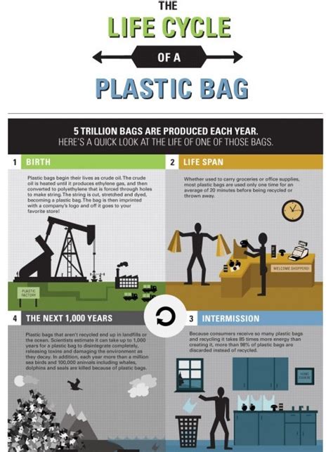 Life Cycle Of A Plastic Bag Infographic Infographics Zone Submit