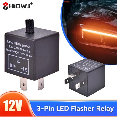 Pin Car Motorcycle Led Flasher Relay V Universal Electronic