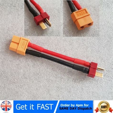 Female XT 60 To Male Dean T Plug 14AWG 10cm Connector Cabled Adapter EBay