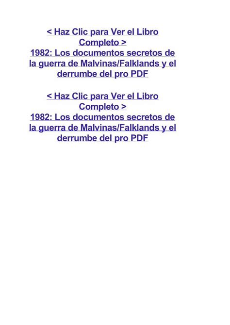 Pdf Los Documentos Secretos De La Guerra De Malvinas Falklands