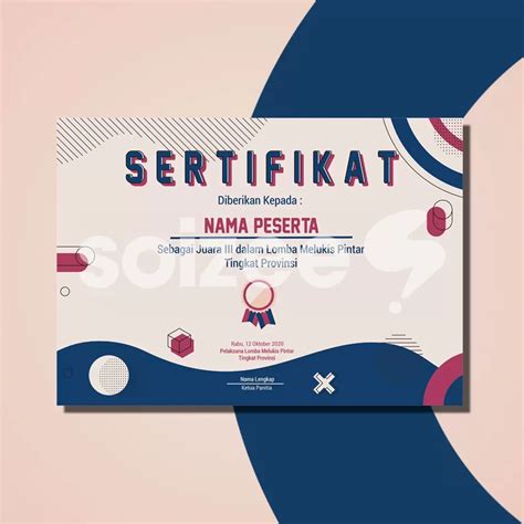 Detail Desain Sertifikat Lomba Koleksi Nomer