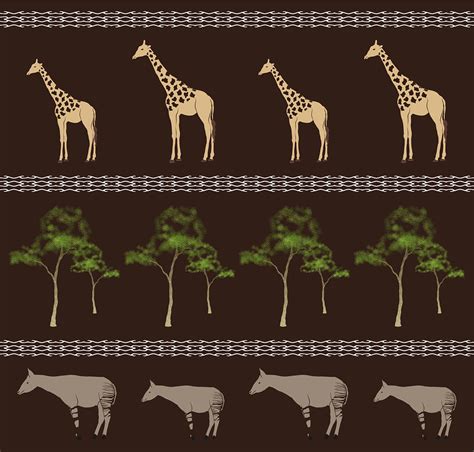 Giraffe & Okapi Pattern on Behance