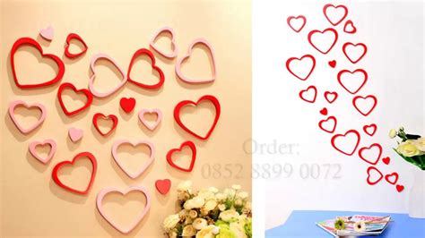 Stiker Dinding 3d Elegan Bentuk Love Youtube