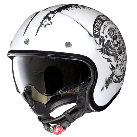 Nolan N Speed Junkies Flat White Casque Moto T Te De Mort