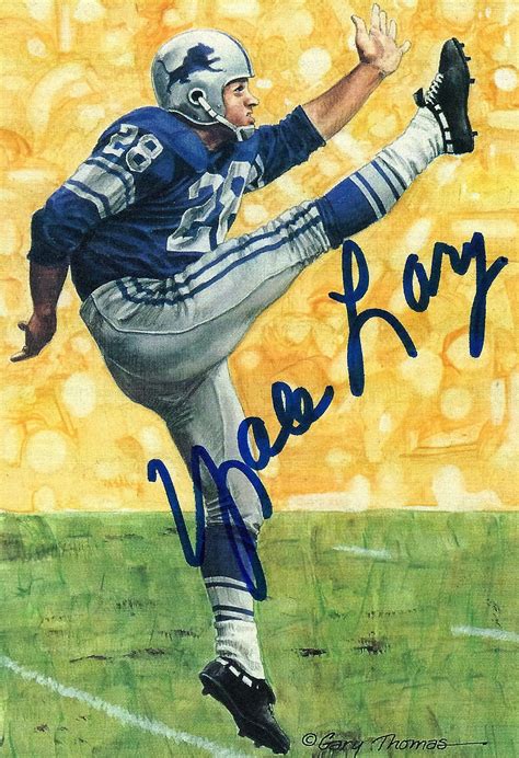 Autographed Yale Lary Goal Line Art Card - Main Line Autographs