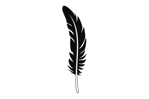 Plume feather icon, simple style By Anatolir56 | TheHungryJPEG