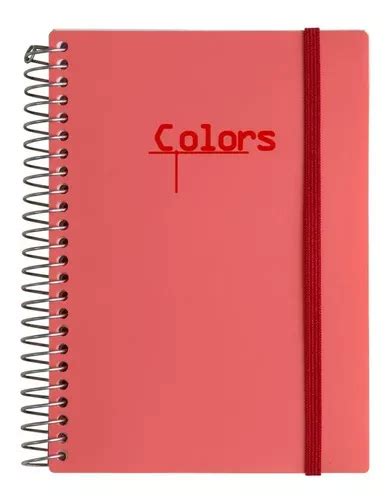 Cuaderno escolar en espiral 96 hojas color salmón de Confetti Colors