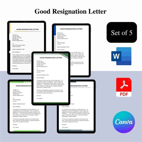 Professional Resignation Letter Sample Template In Pdf And Word