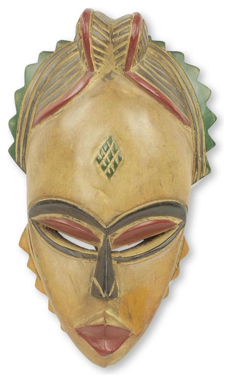 Novica Natural Beauty African Wood Mask Tropical Wall Sculptures By Novica Houzz