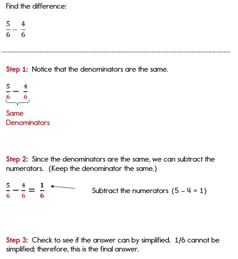 How to Subtract Fractions