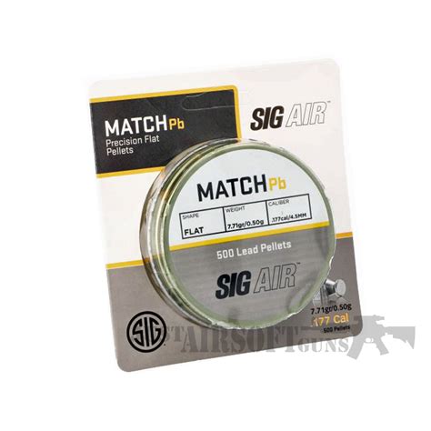 Sig Sauer Caliber Match Lead Flat Pellets Just Airsoft Guns