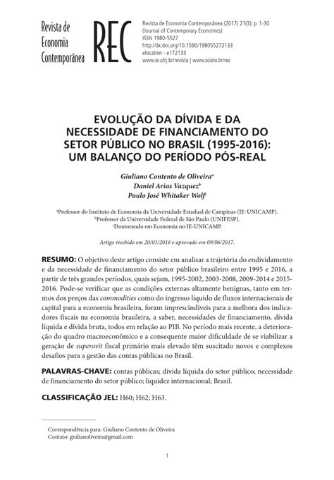 PDF EVOLUÇÃO DA DÍVIDA E DA NECESSIDADE DE FINANCIAMENTO DO SETOR