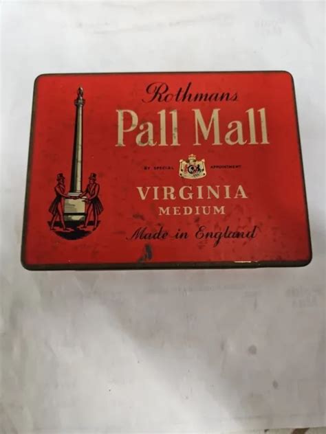 ANCIENNE BOITE TÔLE Litho Pall Mall Rothmans Cigarette Cigar EUR 8 00