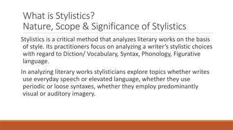 Ppt Stylistics Eng 551 Powerpoint Presentation Free Download Id