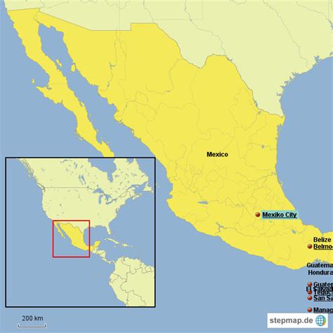 StepMap Mexiko Landkarte für Mexiko