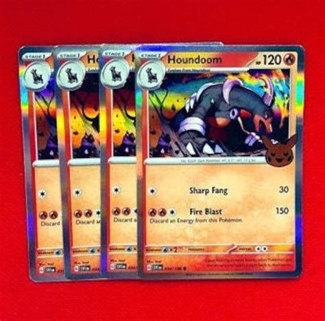 X Houndoom Holo Pokemon Trick Or Trade Pokemon Cards Etsy