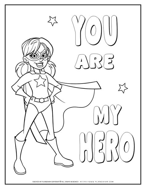 Girl Superhero Coloring Pages