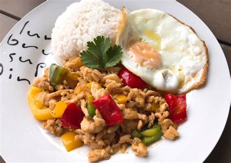 Arroz Con Carne Molida Y Pimientos En Salsa De Ostras Receta De Maiko