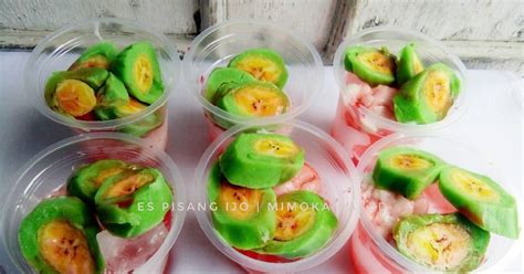 Resep Es pisang ijo oleh aiyu - Cookpad