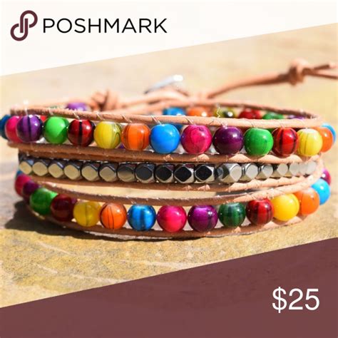 Colorful Boho Triple Wrap Beaded Bracelet