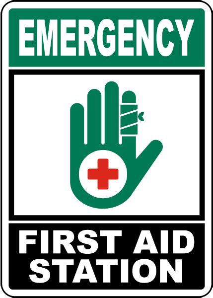 Emergency First Aid Station Sign Claim Your 10 Discount