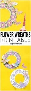 Printable Flower Wreaths - Simple Spring Craft Idea - Easy Peasy and Fun