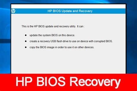 Hp Bios Recovery How To Recover Bios On Hp Notebook Desktop Pcs