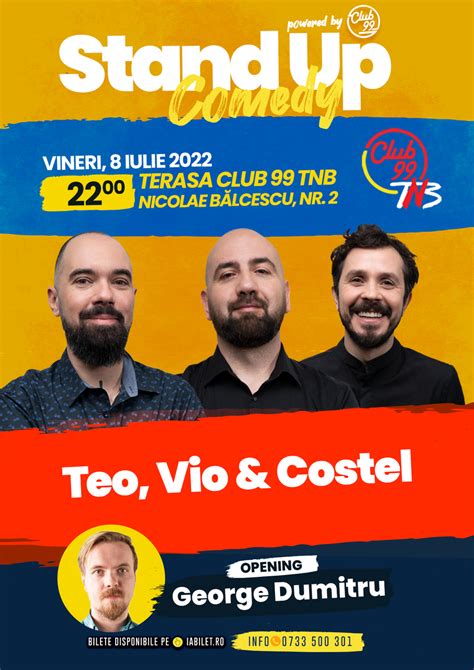 Bilete Stand Up La Club Tnb Terasa Cu Teo Vio Si Costel In