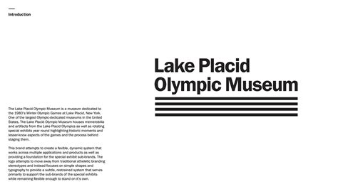 Lake Placid Olympic Museum on Behance