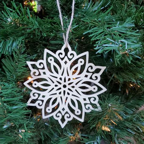 White Snowflake Ornament Platt Hill Nursery