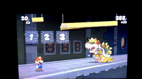 Paper Mario Sticker Star Final Boss Bowser Battle With 20 Max Hp