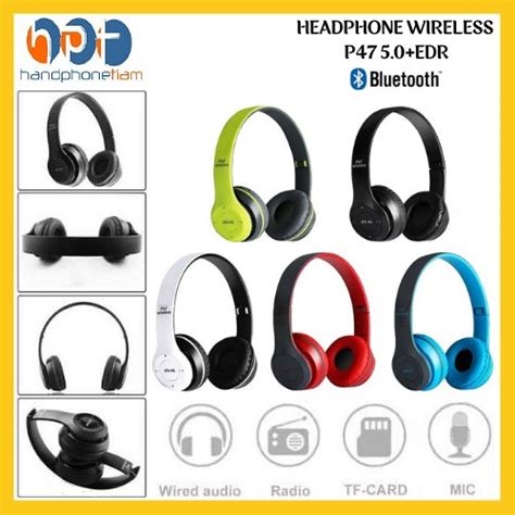 Jual Headphone Bluetooth P47 5 0 EDR Music Headset Wireless Bando