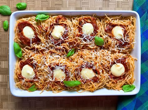 Angel Hair Nests With Fresh Mozzarella