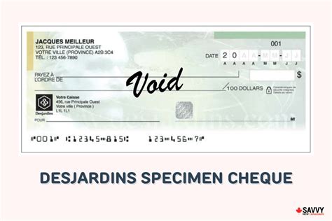 Specimen De Cheque Information