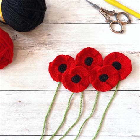 Poppy Free Crochet Pattern Spin A Yarn Crochet Crochet Poppy Free