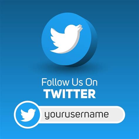 Premium Vector Follow Us On Twitter Social Media Square Banner With