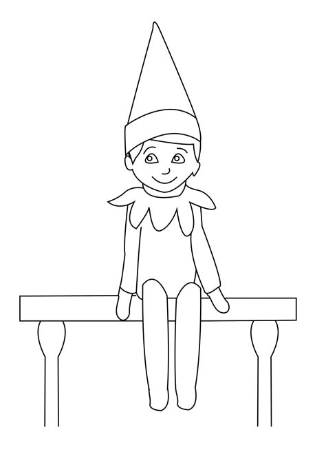 Elf On The Shelf Free Printable Coloring Pages