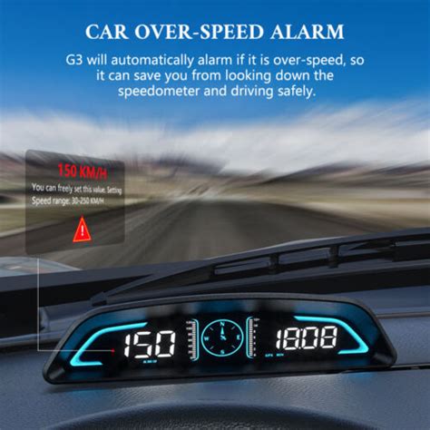 Hud Gps Head Up Display Speedometer Odometer Car Digital Speed Mph