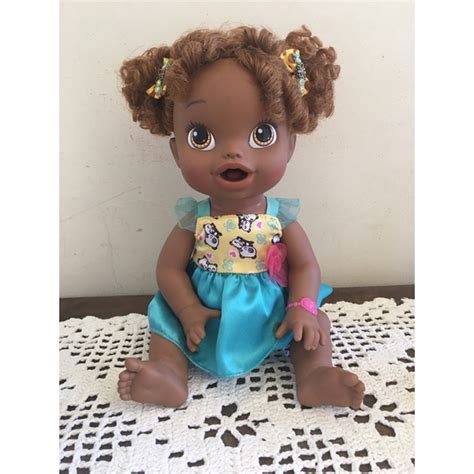 Boneca Baby Alive Hora De Comer Negra Completa Shopee Brasil