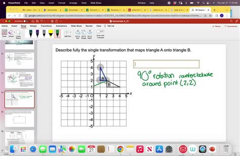 Solved Describe Fully The Single Transformation That Maps Triangle A