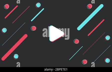 Tik Tok Social Network Pattern For Background Vector Stock Vector