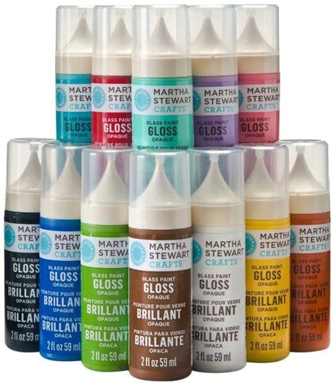 Martha Stewart Opaque Glass Paints Kit Arts Crafts