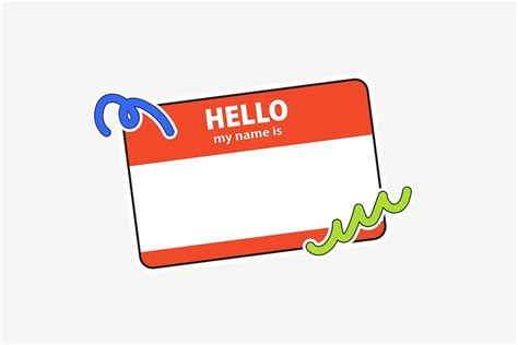 Hello my name is badge | Premium PSD Illustration - rawpixel