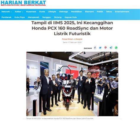 Tampil Di Iims Ini Kecanggihan Honda Pcx Roadsync Dan Motor