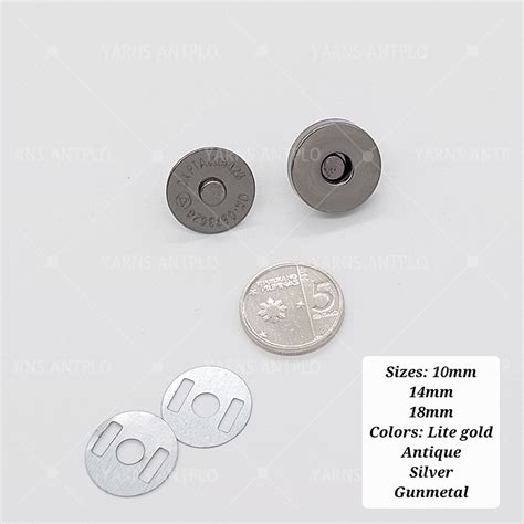 10 SET MAGNETIC BUTTONS MAGNETIC PURSE SNAPS CLOSURES SNAPS LOCK