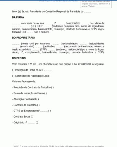 Refer Ncia De Contrato De Altera O Contratual De Farm Cia Modelo