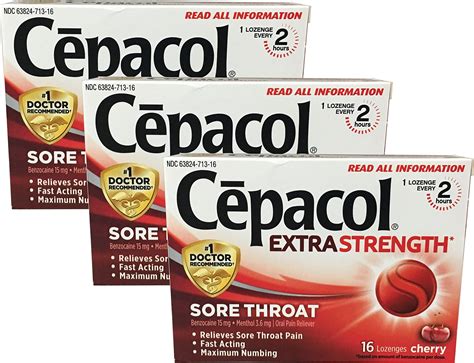 Amazon Cepacol Extra Strength Sore Throat Lozenges Powerful