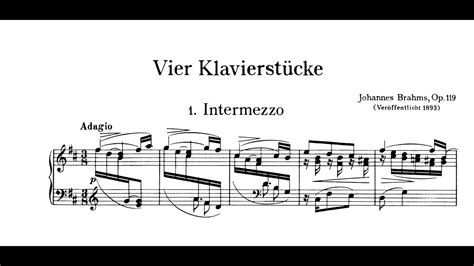 Brahms Vier Klavierstücke Op 119 Radu Lupu YouTube