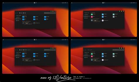 mac os 13 Ventura Dark Theme For Windows 11 23H2 - Cleodesktop ...